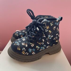 OshKosh B'gosh Navy Floral Kids Boots